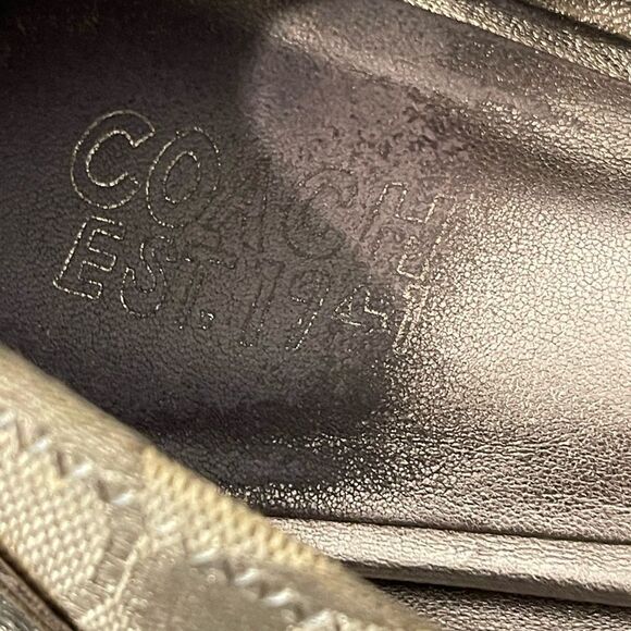 Coach Ballet sequined silver and tan sz 8.5B - Picture 7 of 12